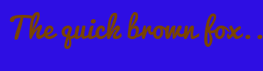 Image with Font Color 7A4300 and Background Color 2E0EE3